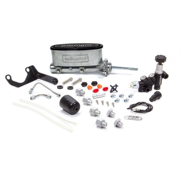 Wilwood Alum Tandem M/C Kit w/ Brkt & Prop Valve 7/8in