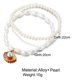 thumbnail image 3 of Tobilleras boho de doble capa para mujer con colgante de perlas y conchas marinas, cadenas para el pie y pulsera de playa con forma de 8, 3 of 8