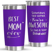 Christmas Gifts for Mom from Daughter Son Kids - Mom Christmas Gifts - Laser Engraved Tumbler - Mom Birthday Gifts - Birthday Gifts for Mom - Mother Gifts on Christmas - Present for Mom 20z, Purple