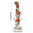thumbnail image 2 of Halloween Pumpkin Skeleton Statues, Smiling Pumpkin Figurines for Home Decor, Spooky Resin Tabletop Centerpiece, Unique Halloween Decorations for Indoor Party Display, 2 of 7
