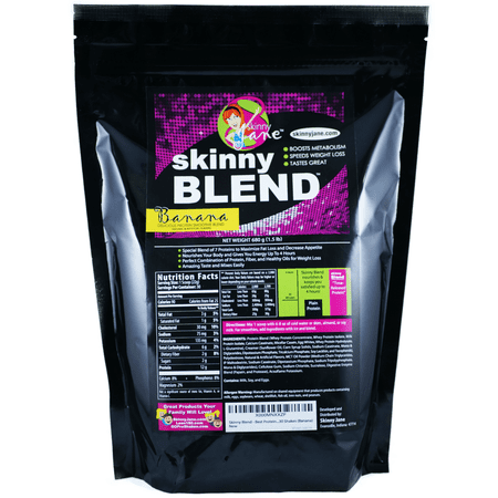 Skinny Jane Skinny Blend | Best Tasting Protein Shake | Smoothie Powder | Weight Loss | Meal Replacement | Low Carb Protein Shake | Diet Supplement | Appetite Suppressant | 30 Shakes (Banana)