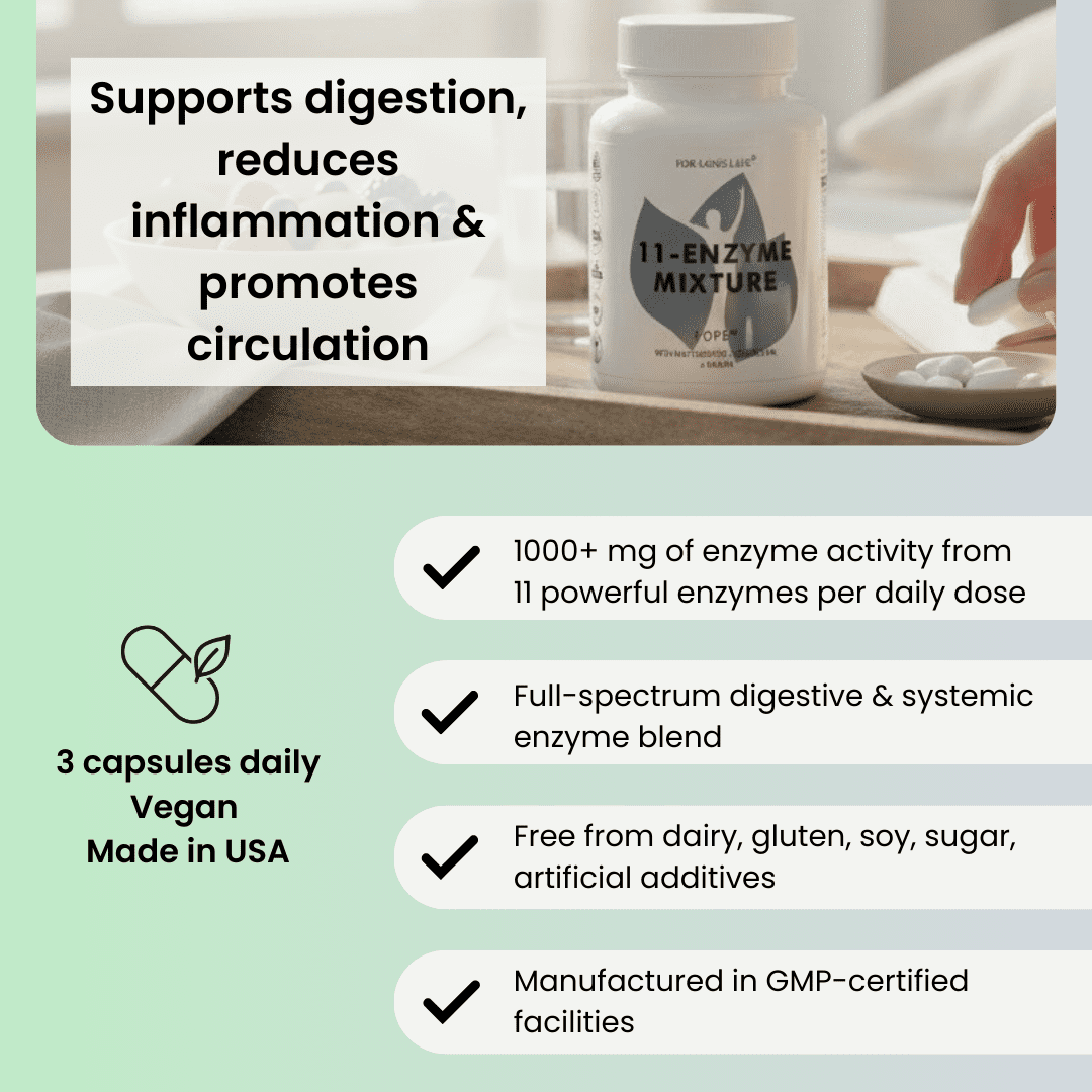 FOR LONG LIFE POWER OF PROTEOLYTHIC | Immune Defense | Regular Strength | Pancreatic Enzymes Digestion for Women and Men - Includes Pancreatic Enzymes