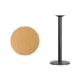 thumbnail image 2 of Bowery Hill Table de Bar de Restaurant Ronde de 24 Pouces en Noir et Naturel, 2 of 2