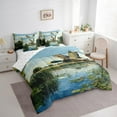thumbnail image 3 of Manfei Mallard Duck 7-Piece Bedding Comforter Set,Rustic Lake King Bedding Sets,Green Lotus Leaves Bed Sheets For Men Women,Microfiber Bedroom Decor Reversible, 3 of 8