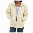 thumbnail image 3 of Godom Womens Sweatshirt Casual Long Sleeve Full Zipper Pullover Lightweight Sweatshirts Tops Fall Fashion Jackets 2025, 3 of 7