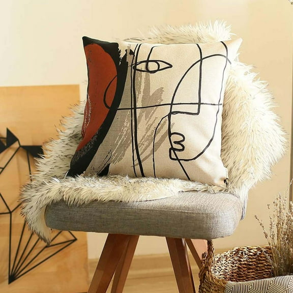 Boho-Chic Handcrafted Decorative Single Throw Pillow Cover Abstract Jacquard 18" x 18" Multi-ColorSquare Pillowcase for Couch, Bedding