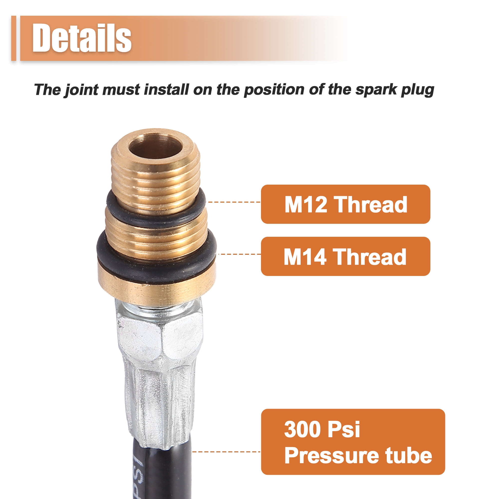 Unique Bargains Engine Air Valve Pressure Pipe for LS Engine Valve Spring Compressor