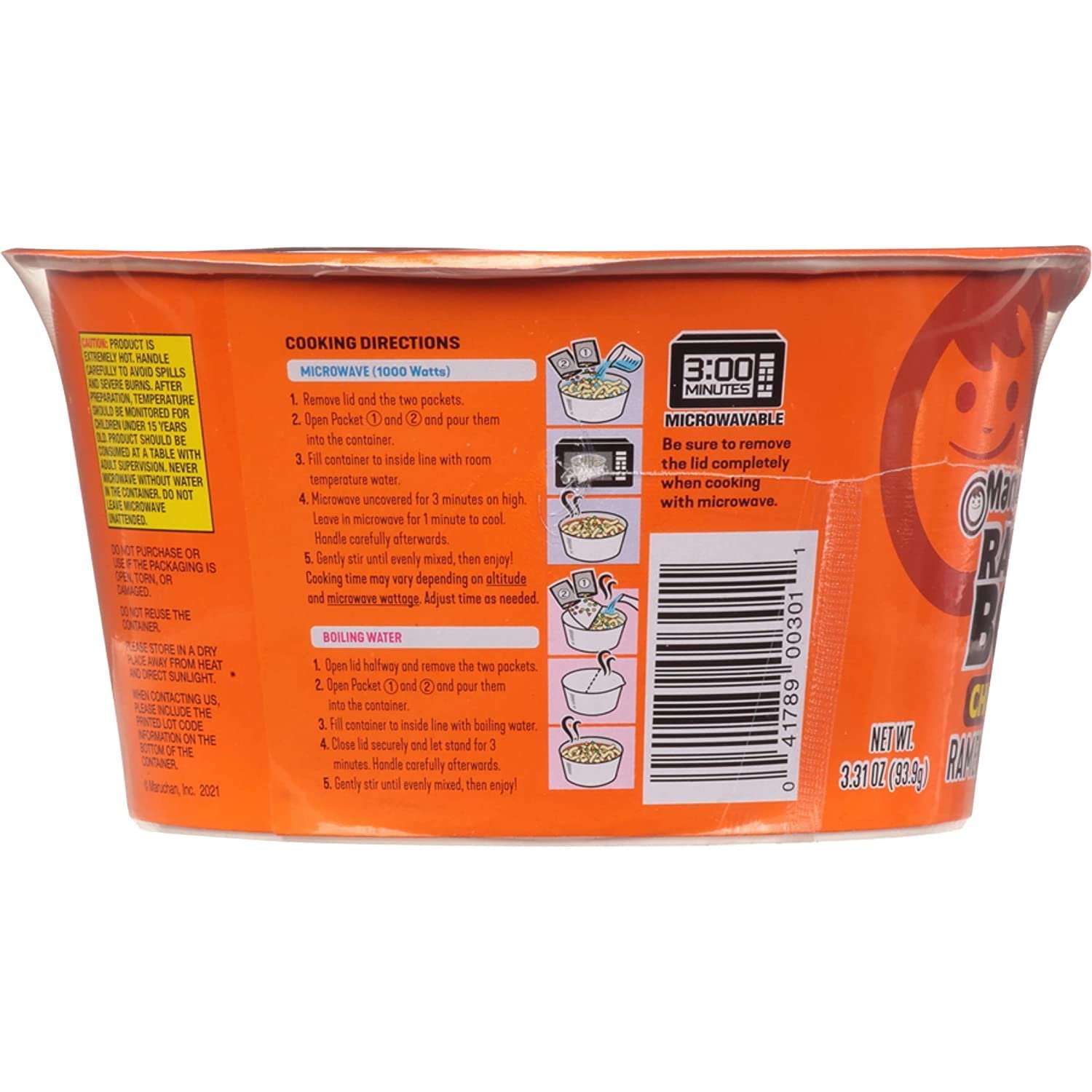 Maruchan Bowl Fire Spicy Beef Flavor 6 Pack & 6 Pack Maruchan Bowl Chicken Flavor Ramen Noodles with Vegetables 3.31 OZ
