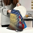 thumbnail image 3 of USA Flag Waving Tea Towels 4 Pack America Eagle Kitchen Dish Cloth with Hanging Loop, 18"x28" Lint-Free Absorbent Towel for Kitchen Drying Wiping and Cleaning, 3 of 7