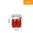 thumbnail image 3 of Transparent  Glass Snap Storage Jar Household Kitchen Sealed Jar Grain Storage Box Tea Tin Multi-purpose Containe, 3 of 3