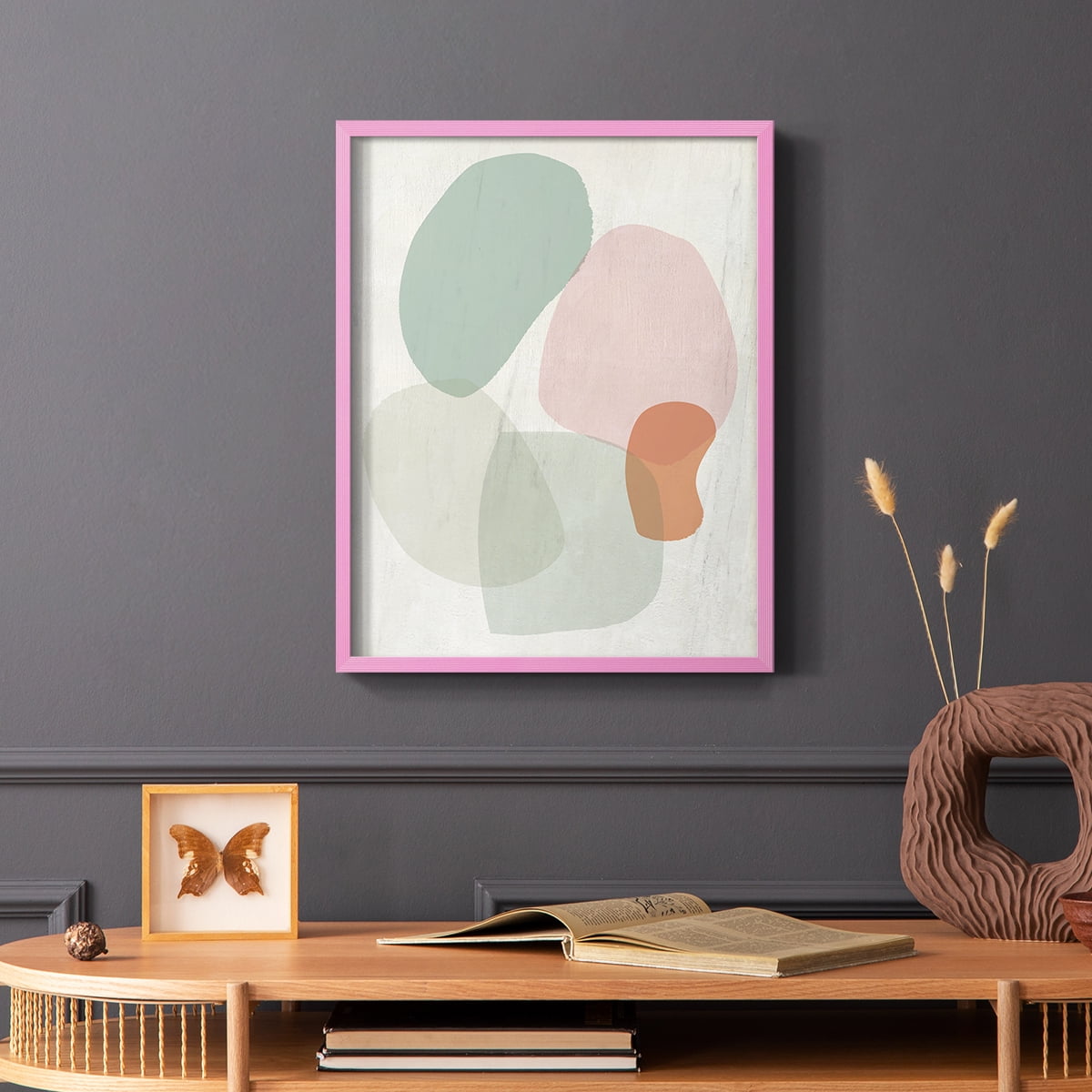 Jewels of the River I in Pink Solid Wood 8 x 10 Framed Print