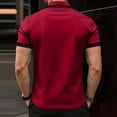 thumbnail image 4 of KLHDSF Men's Polo Shirts Short Sleeve Cotton Pique Classic Shirts Soft, Lightweight, Breathable, Moisture Wicking, Casual, Work, Golf, Summer, Daily Wear Red XXL, 4 of 4
