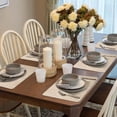 thumbnail image 3 of Lifestance Faux Leather Placemats Set of 6, Waterproof Heat Resistant Non Slip Dining Table Mats, 17x12 inch Rectangle Beige, Indoor Outdoor Use, 3 of 10
