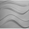 thumbnail image 3 of Wall Dimension Easy Peel And Stick, Durable Plastic 3D Wall Panel - GAPLESS WAVE Design. 12 Panels. 32 SF. Matte White, 3 of 6