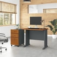 thumbnail image 2 of Series A 36W Desk with Drawers in Natural Cherry and Slate - Engineered Wood, 2 of 6