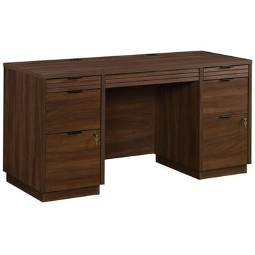 UrbanPro 60" Engineered Wood Credenza Desk in Spiced Mahogany