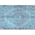 thumbnail image 1 of Ahgly Company Indoor Rectangle Medallion Light Blue Traditional Area Rugs, 8' x 12', 1 of 4