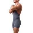 thumbnail image 2 of heyac Men's Wrestling Singlet Bodysuit Leotard Athletic Supporter Sports Gym Jumpsuit Boxers Underwear, 2 of 4