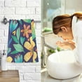 thumbnail image 7 of Dreamtimes Hand Towels Colorful Exotic-Floral Patterned 2 PCS, Cotton Bath Towel for Drying Face Hands Body Decorative Water Absorbent Lightweight Towels for Bathroom Ktichen Travel Gym,16"x28", 7 of 7