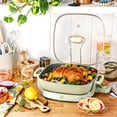 thumbnail image 2 of Beautiful 5 in 1 Electric Skillet - Expandable up to 7 Qt with Glass Lid, Sage Green by Drew Barrymore, 2 of 21