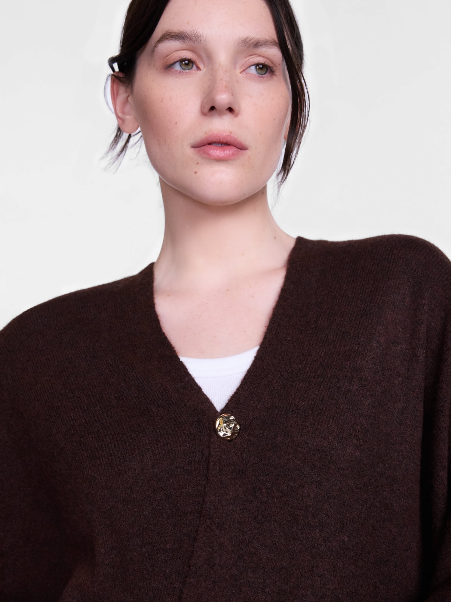 Scenario Women's Button Front Ruana, Mid-weight, Sizes S-XL