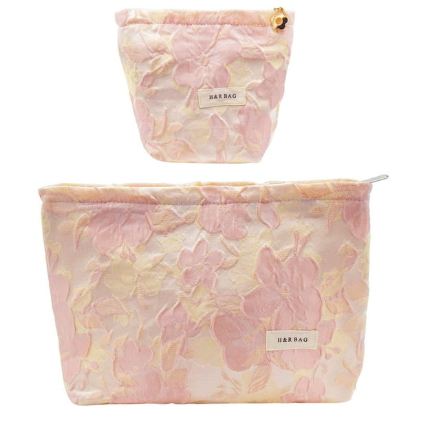 Set de bolsas de maquillaje getgto, bolsa grande para cosméticos, organizador de viaje