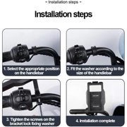 MJMJ Plus 16 Waterproof Phone Holder Full Sealed Touch Screen Bike Mount Phone Case Cover for Cellphone GPS etc Black