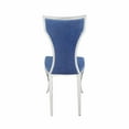 thumbnail image 4 of Acme Azriel Blue Velvet & Mirroed Silver Finish Side Chair(Set-2), 4 of 5