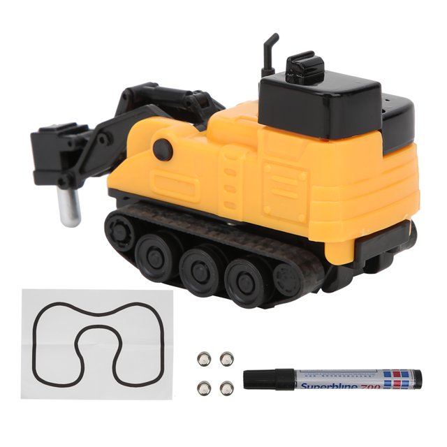 Inductive Draw Line Following Robot Car, Educational Toy for Children, Tank, Engineering Vehicle, Robot, with Light Sensor and Switch for Pen Follow Car