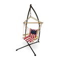 thumbnail image 2 of Backyard Expressions Hanging Hammock Chair - Red, White and Blue - Polyester/Cotton, 2 of 6