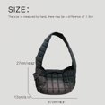 thumbnail image 4 of Bolso de mano informal coreano para mujer, bolso de mano de diseñador de lujo, bolso de hombro de gran capacidad cuadrado con bordado de poliéster, novedad de 2024, 4 of 5