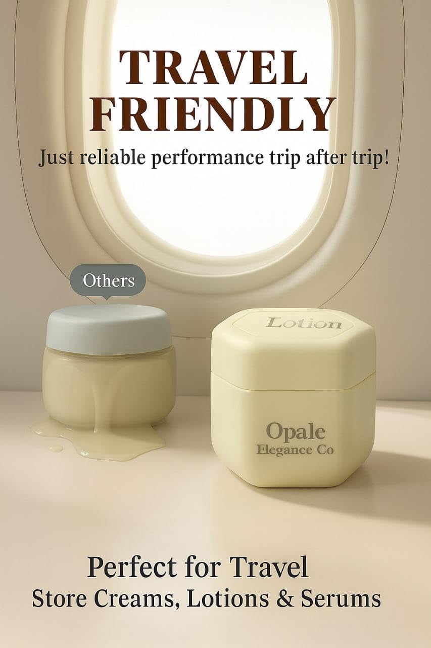 Travel Containers Body Care Capsule Set - Magnetic Containers with Lids,Carry On Travel Essentials for Women/Men-3 Flex Mediums (1.32oz) - Body Wash, Lotion & Sun Icon Label White