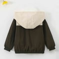 thumbnail image 4 of MexChoioe Kids Zip Up Hooded Outerwear Color‑Blocked Windbreaker Jacket Long Sleeve with Pockets Breathable Fall Travel Everyday Coat for Boys, 4 of 6