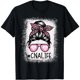 thumbnail image 1 of Playera para Mujer de Enfermera CNA con Diseño de Leopardo Rosa y Peinado Desordenado, 1 of 7
