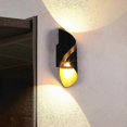 thumbnail image 3 of Yaju Led Wall Sconce, Ip65 Waterproof Wall Lamp, Indoor Outdoor Metal Light Fixture For Entrance Corridor Bedroom Office (1pcsblack/gold Shade), 3 of 5