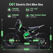 Electric Bike for Adults, Peak-4000W, Max 40MPH and 70Miles Electric Motorcycle,19 Fat Tire Dirt Bike, 7-Speed E-Bike with Full Suspension, Hydraulic Brakes