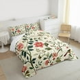 thumbnail image 3 of Feelyou Vintage Rustic Flower Queen Comforter Set, Plant Botanical Bedding Sets, Western Countryside Reversible Bedding Comforter Set, Ultra Soft Home Decor, 3-Piece, 3 of 8