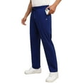 thumbnail image 2 of Men's Fleece Lined Sweatpants Thermal Pajama Jogger Pant With Pockets For Athletic Workout Running, 2 of 5