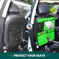 thumbnail image 6 of Iauyy 2-in-1 Car Kick Mats Back Seat Protector, 6 Large Storage Pockets , Universal Car Seat Back Protectors Kick for SUV & Sedan 25x18in,Bright Emerald Green, 6 of 6