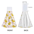thumbnail image 4 of Little Yellow Duck Love Pattern Hand Towels 2 Pack Quick Dry Velvet Soft with Velcro Kitchen Bath 14x18in, 4 of 7