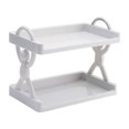 thumbnail image 2 of Estante de almacenamiento de 2 capas para dormitorio, oficina, sa de estar, estantes organizadores de cosméticos, estante de organización de cocina, Gris perfecl Estante de almacenamiento de baño, 2 of 6