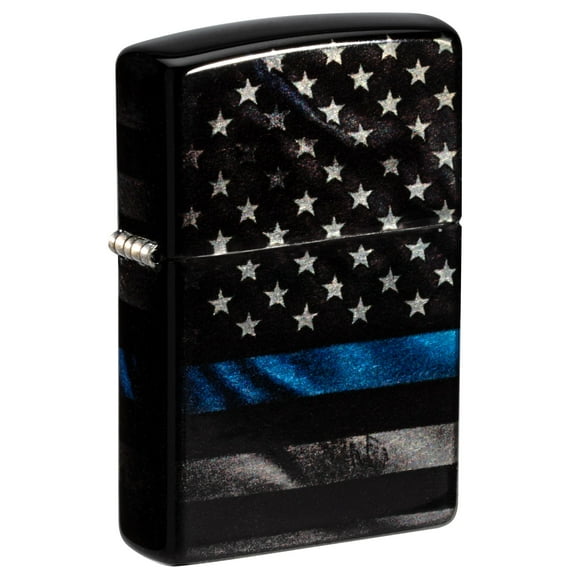 Zippo Lighter: Police Flag with Blue Line - 540 Fusion 81562