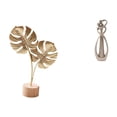 thumbnail image 1 of Escultura de hoja de metal, estatua abstracta de pareja con base de madera, adorno artístico romántico, ideal para bodas, aniversarios y fiestas., 1 of 8