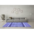 thumbnail image 3 of Ahgly Company Indoor Rectangle Abstract Blue Modern Area Rugs, 7' x 9', 3 of 4