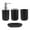 Black, variant on Miangastore Bathroom Accessories Set White Plastic Electroplating 1 Set Square Design
