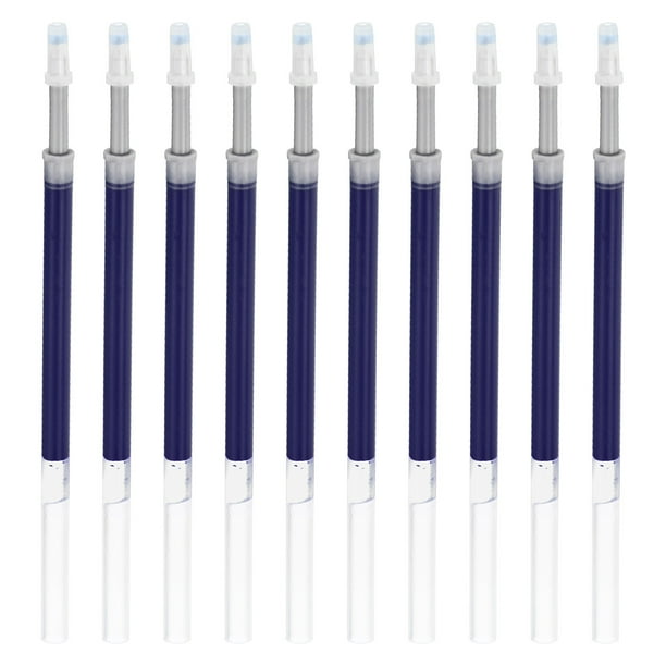 Recargas de bolígrafo Uxcell de 110 mm, recarga de bolígrafo de gel azul, varilla transparente, 100 piezas