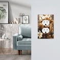 thumbnail image 5 of Haiem Adorable Calf Butterflies Champagne Pattern Decorative Wall Plates, 1-Gang 5.0" x3.0", Unbreakable Thermoplastic Faceplate Cover for Decorator Receptacle Outlet & Switch-Style S, 5 of 6