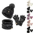 thumbnail image 6 of MEICHEN Warm Set for Girls and Boys Winter Hat Gloves and Neck Warmer Set 3 Piece Beanie Mittens Scarf Knit Set Winter Fahion Must Have, 6 of 8