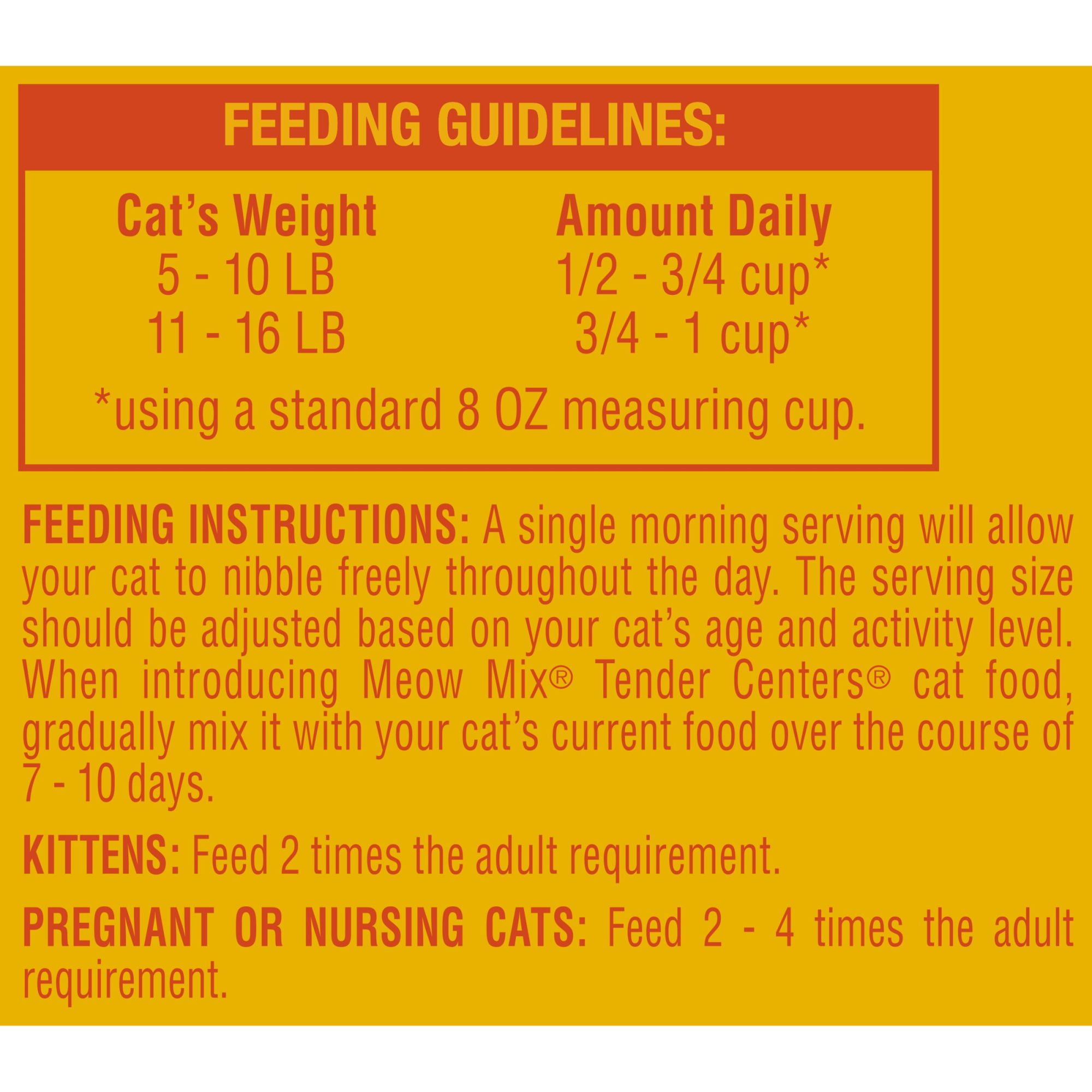 Meow Mix Tender Centers with Basted Bites, Chicken and Tuna Flavored Dry Cat Food, 13.5-Pound