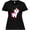 AB-Black, variant on Cute Little Unicorn With Red And Pink Mane, Hearts Women's Plus Size T-Shirt